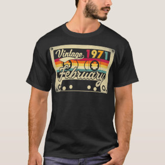 February 1971 51st Birthday Gift Vintage Retro 51  T-Shirt