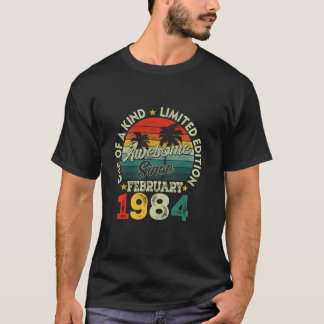 February 1984 Limited Edition 40th Birthday Gift 4 T-Shirt