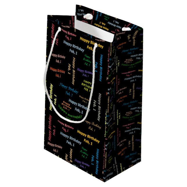 February, 1 Birthday Gift Bag (Back Angled)