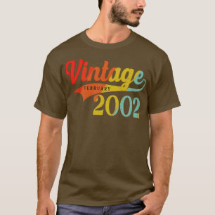 February 2002 Birthday Vintage February 2002 Aweso T-Shirt