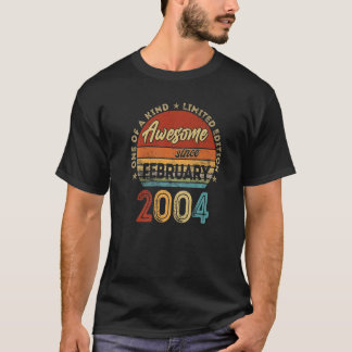 February 2004 19 Year Old 19th Birthday T-Shirt