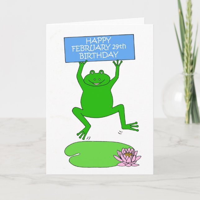 February 29th Birthday. Card (Front)