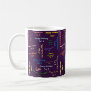 February, 9 Birthday Mug