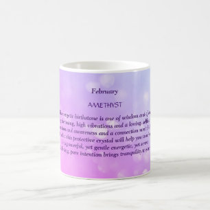 February Amethyst Birthstone Coffee Mug