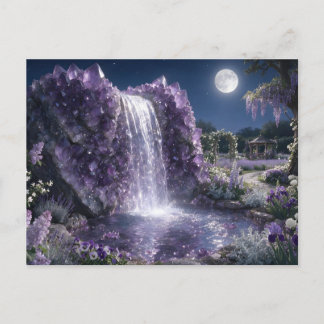 February Amethyst Waterfall Postcard