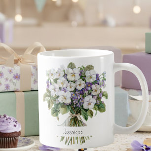 February Birth Flower Birthday Mug   Violets