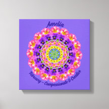 February Birth Flower Personalised Mandala Zen Art