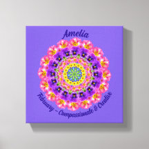 February Birth Flower Personalised Mandala Zen Art
