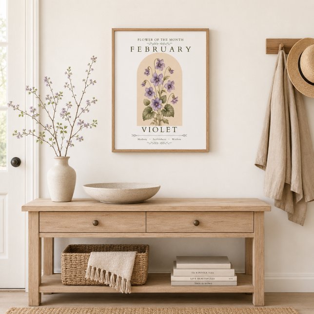February Birth Flower Violet Poster (Creator Uploaded)
