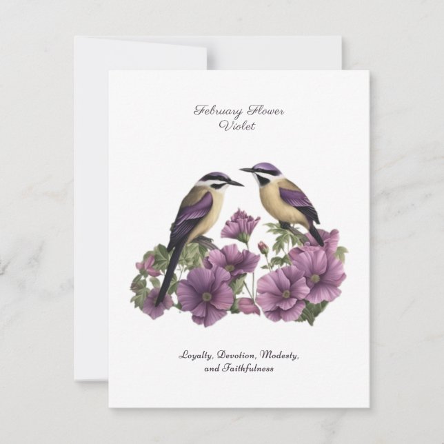 February Birth Month Flower Personalised Birthday (Front)