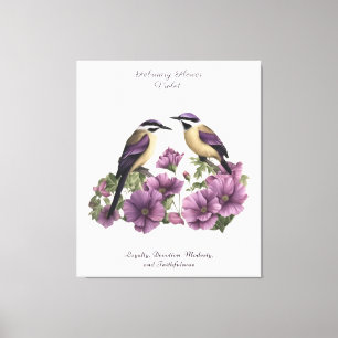 February Birth Month Flower Personalised Birthday Canvas Print