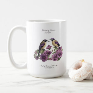 February Birth Month Flower Personalised Birthday Coffee Mug