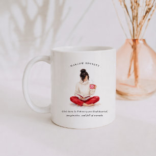 February Birth Month Girl   Monogram  Coffee Mug