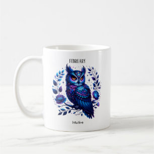 February Birth Month Spirit Animal Owl Coffee Mug