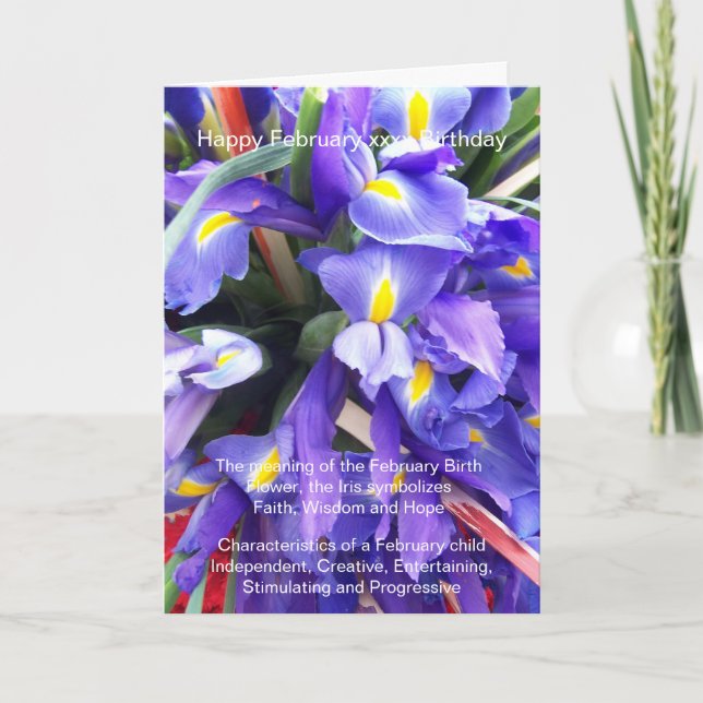 February Birthday Card (Front)