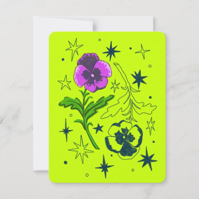 February Birthday Month Card (Violet) (Front)