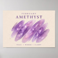 February Birthstone Amethyst Art A4