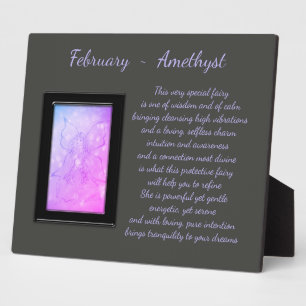 February Birthstone Amethyst Plaque