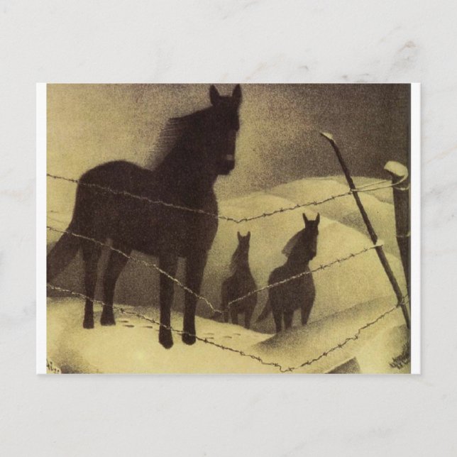 February by Grant Wood Postcard (Front)