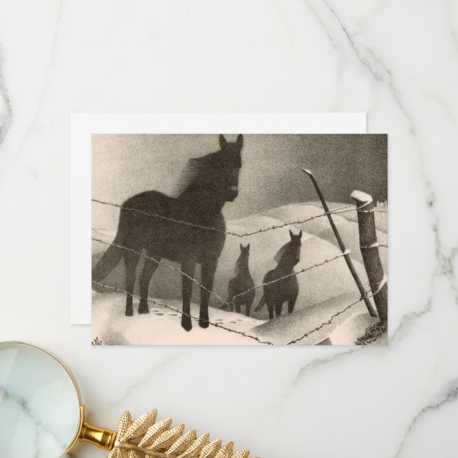 February by Grant Wood Thank You Card (Front/Back In Situ)