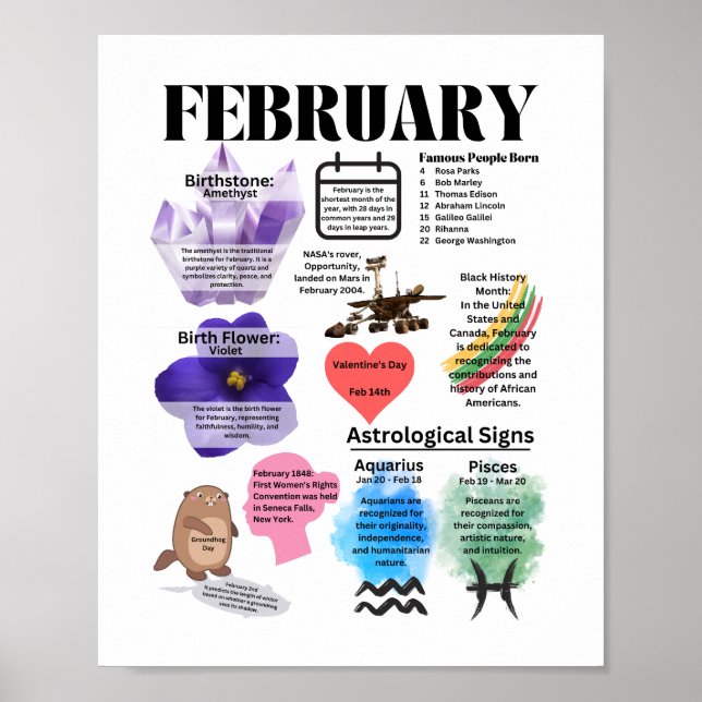 February Fun Facts Poster (Front)