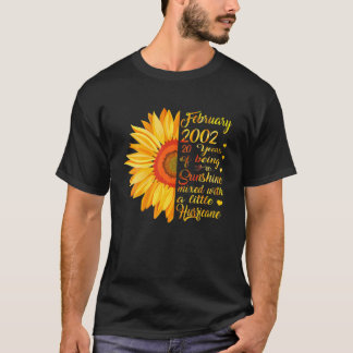 February Girl Made In 2002 20Th Sunshine Hurricane T-Shirt