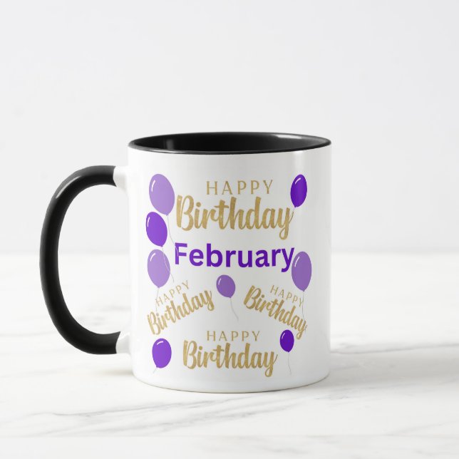 February happy birthday Mug (Left)
