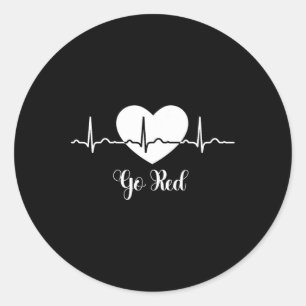 February Heart Health Month World Health Day 2024 Classic Round Sticker