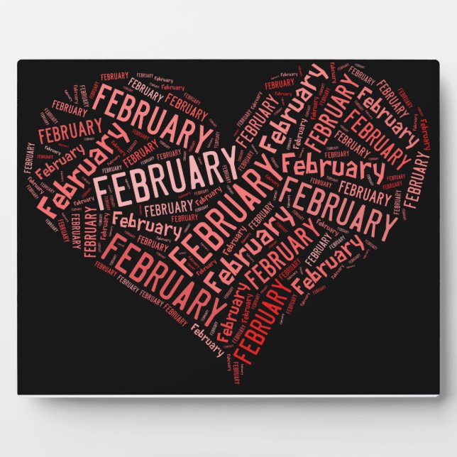February Heart Plaque (Front)