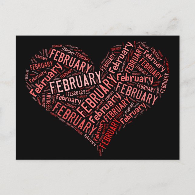 February Heart Postcard (Front)