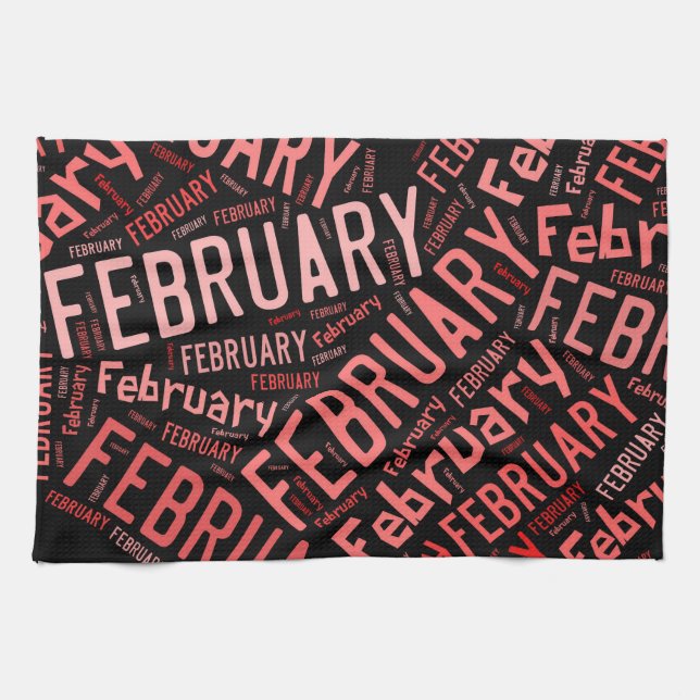 February Heart Tea Towel (Horizontal)
