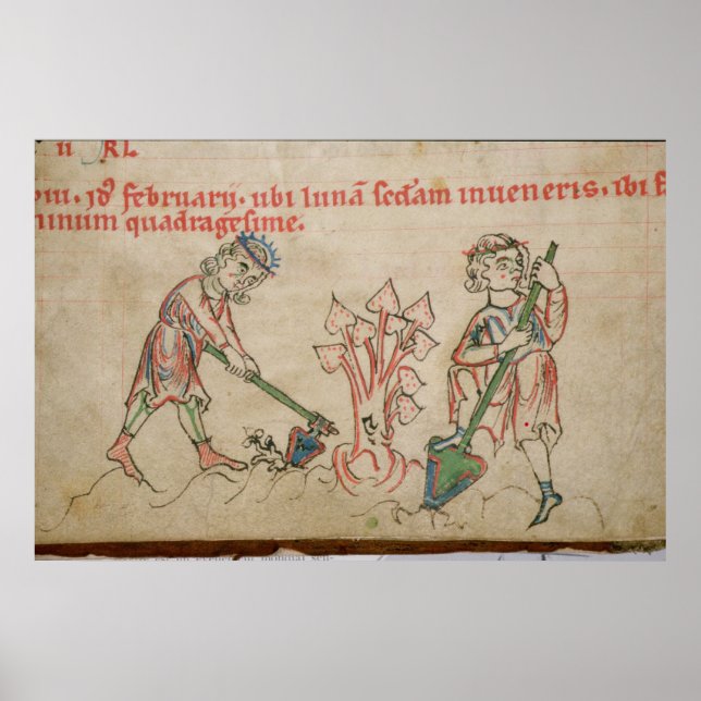 February: hoeing poster (Front)