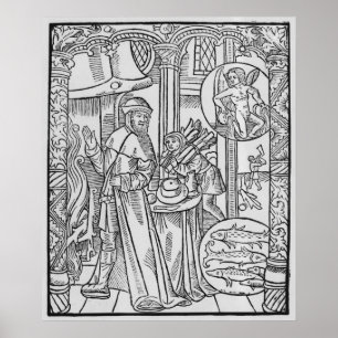 February, interior scene, Aquarius Poster