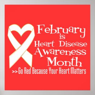 February is Heart Disease Awareness Month Poster