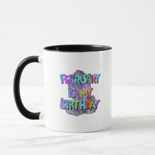 February is my birthday (stone) mug
