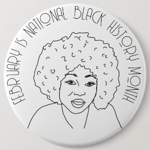 February is National Black History Month 6 Cm Round Badge