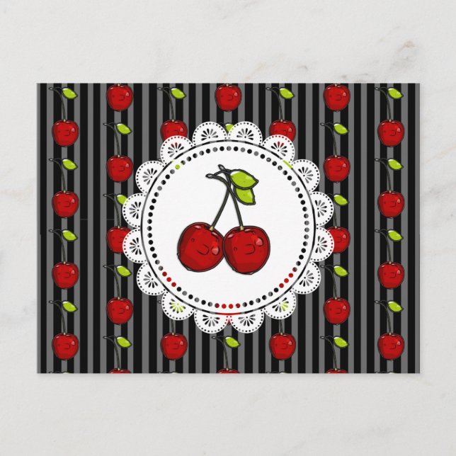 February is National Cherry Month Postcard (Front)