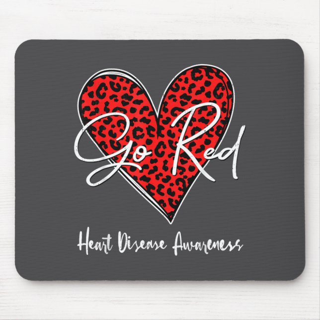 February Is Red Heart Health Heart Disease Awarene Mouse Mat (Front)