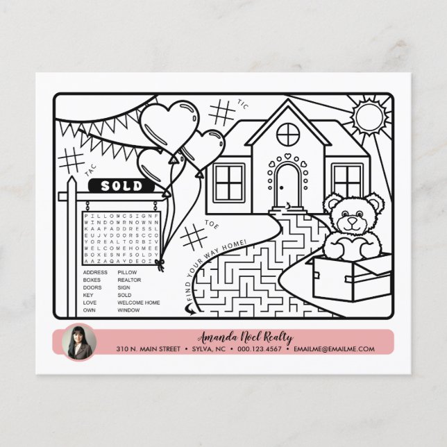 february realtor open house colouring activity pag (Front)