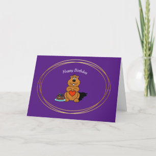 February, Valentine's, Ground Hog Birthday Card