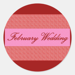 "February Wedding" Elegant Sticker