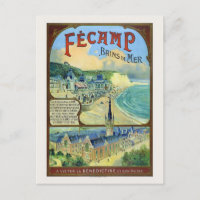 Fécamp Bains de Mer France Vintage Poster 1912