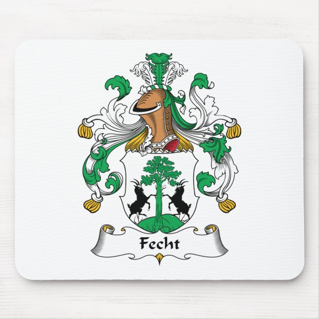 Fecht Family Crest Mouse Mat (Front)