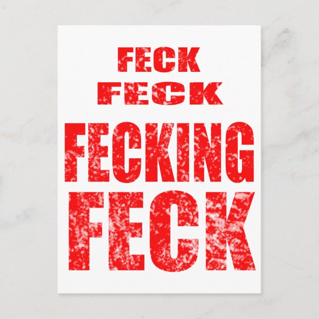 feck feck fecking feck postcard (Front)