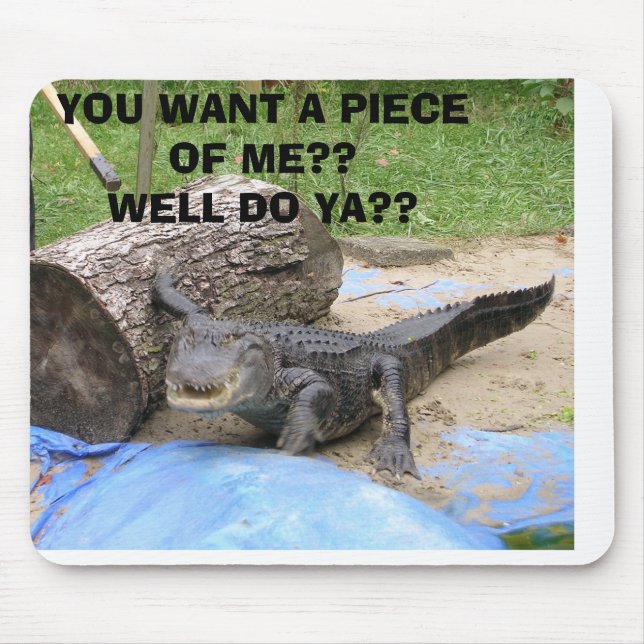 feddings 005, YOU WANT A PIECE OF ME??WELL DO YA?? Mouse Mat (Front)