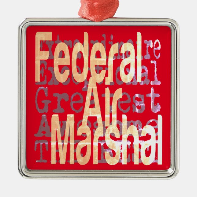Federal Air Marshal Extraordinaire Metal Tree Decoration (Front)