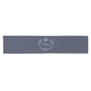 Federal Blue Crown Crest Personalised Short Table Runner