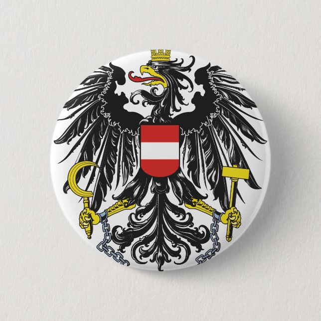 Federal Republic of Austria 6 Cm Round Badge (Front)