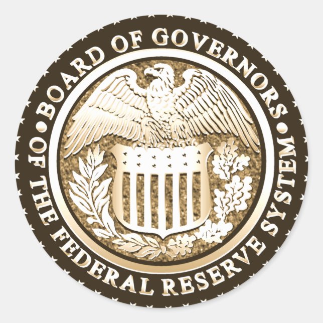 Federal Reserve Classic Round Sticker (Front)