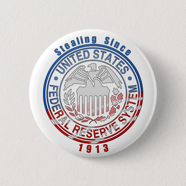 Federal Reserve System 6 Cm Round Badge (Front)